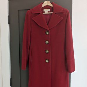 Miachel Kors Red Wool Blend Peacoat Jacket size 10